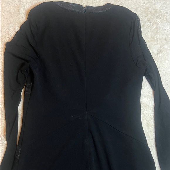 Elegant and Sexy Black Long Sleeve Dress Mesh and Glitter with Stretch sz 1X - Picture 9 of 11